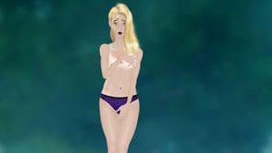 Escena de Camp Klondike, novela visual porno de dibujos animados